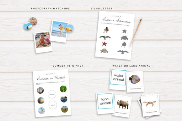 Montessori Summer Bundle for PreK & Kindergarten - 100 Educational Pages 25 Different Learning Activities, Printable PDF, Instant Download