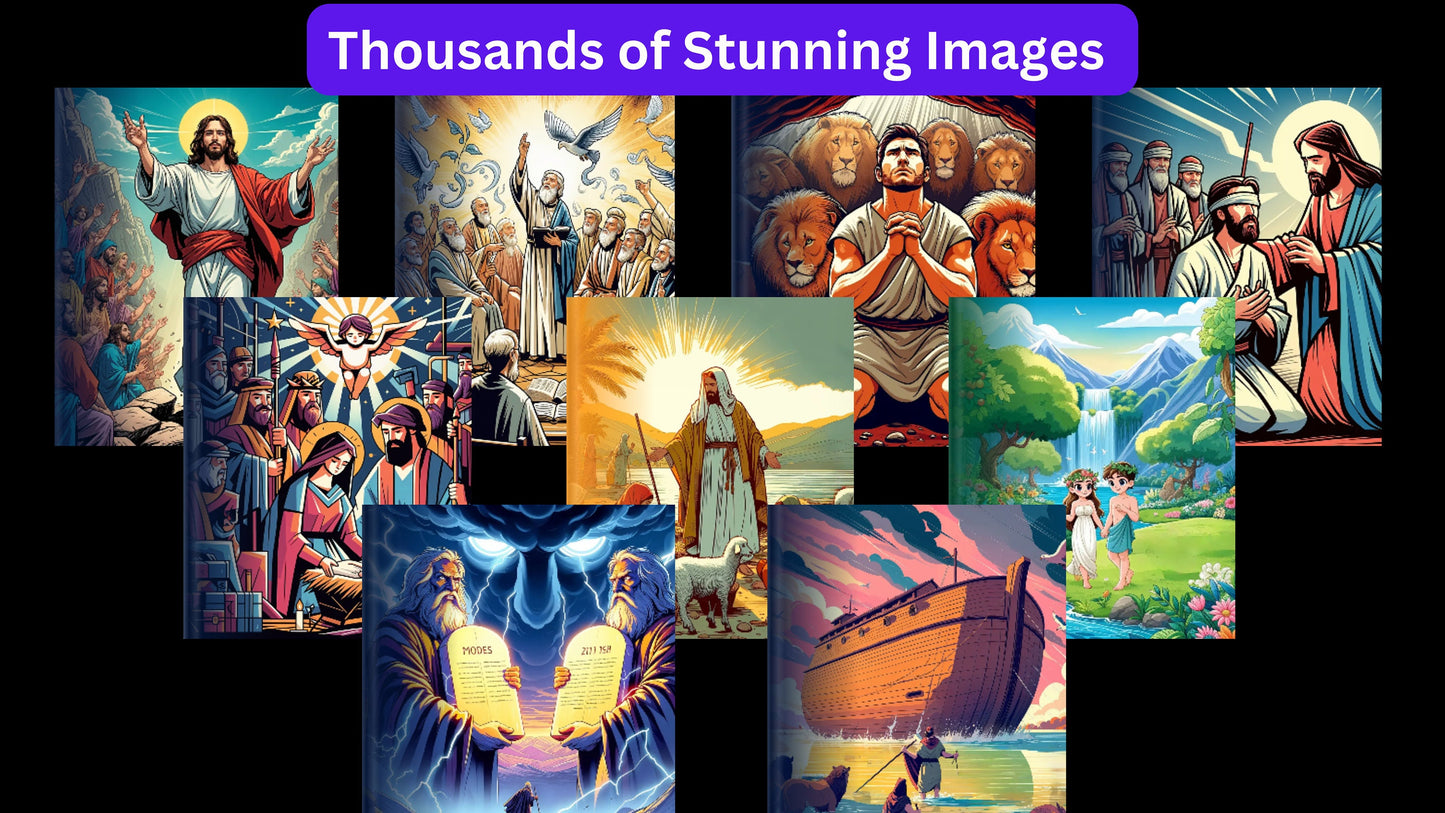 PLR 8900 Biblical Resources: Faith-Based Activities, Christian Bundle, New & Old Testament, Coloring Pages, Quizzes, Clip Art, Tutorial