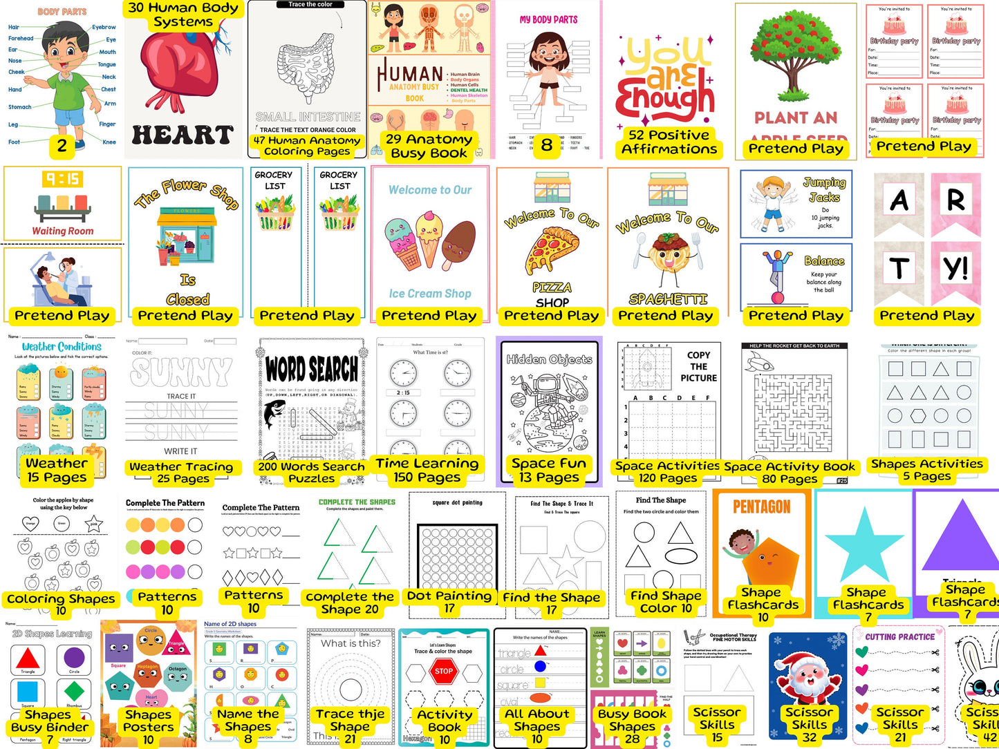 PLR 15000 Educational Kids Resources Bundle | Children's Learning Bundle | Educational Resources for Kids | Printable Activity Worksheets