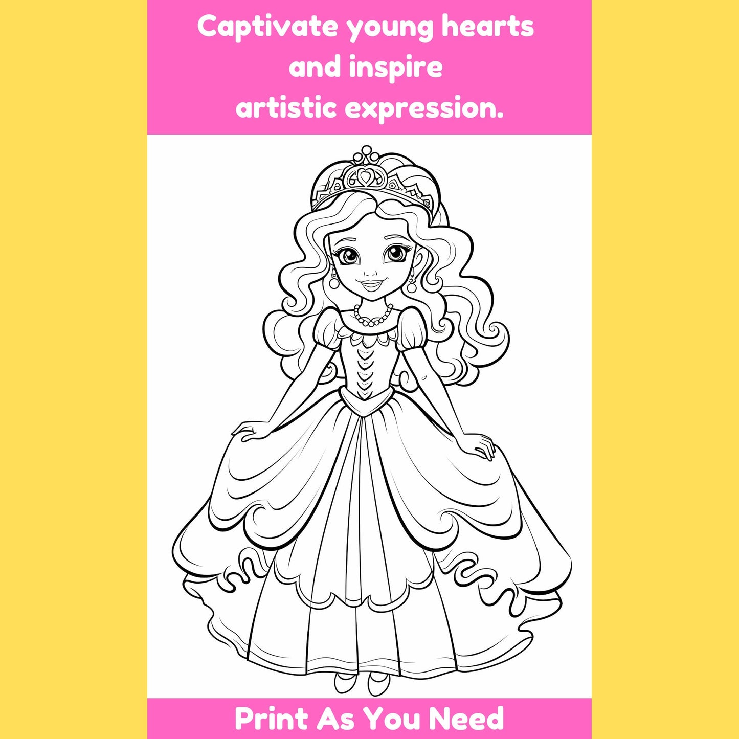 700 Princess Coloring Pages | Easy Kids Coloring Pages | Coloring Activity | Fun & Educational Printable Coloring Books | Digital Download