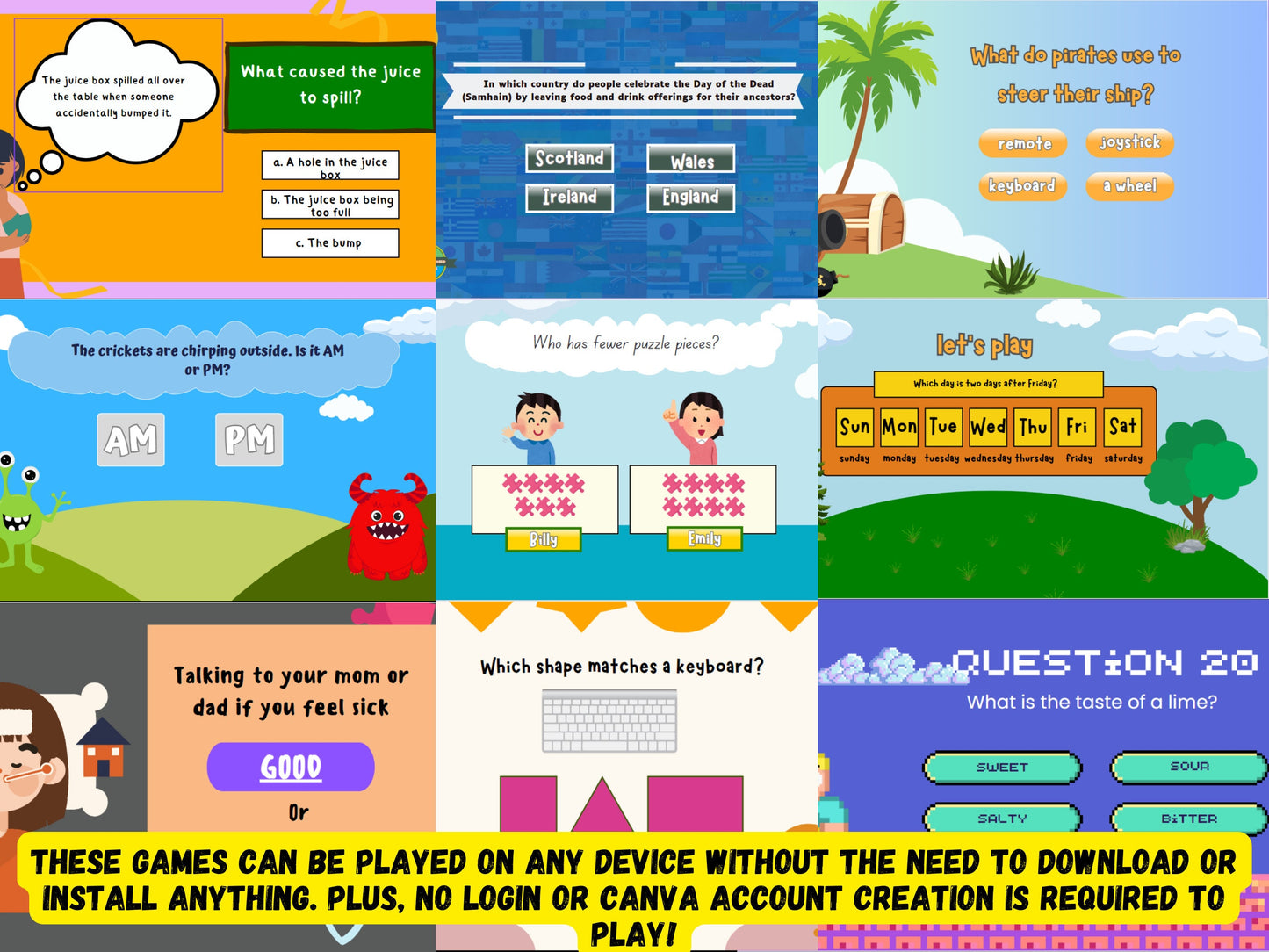 PLR 50+Kids Quiz Games Canva Editable | 50 Storybooks MRR Educational Bundle | Rebrand & Resell | No Design Skills Needed | Instant Download