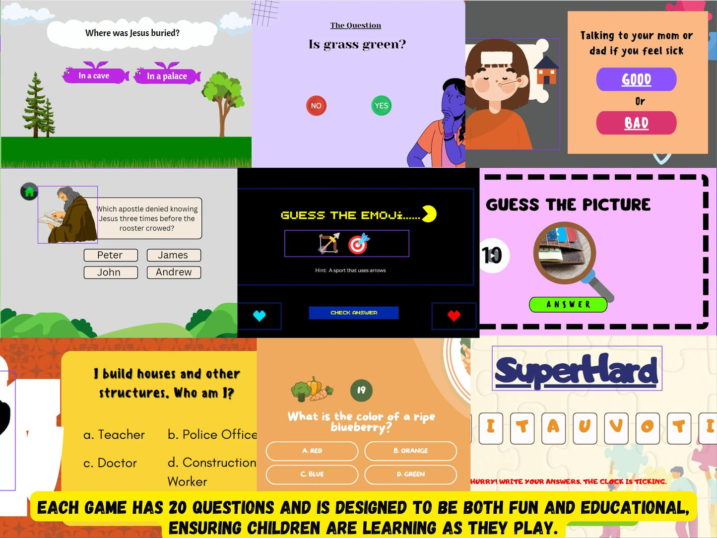 PLR 50+Kids Quiz Games Canva Editable | 50 Storybooks MRR Educational Bundle | Rebrand & Resell | No Design Skills Needed | Instant Download