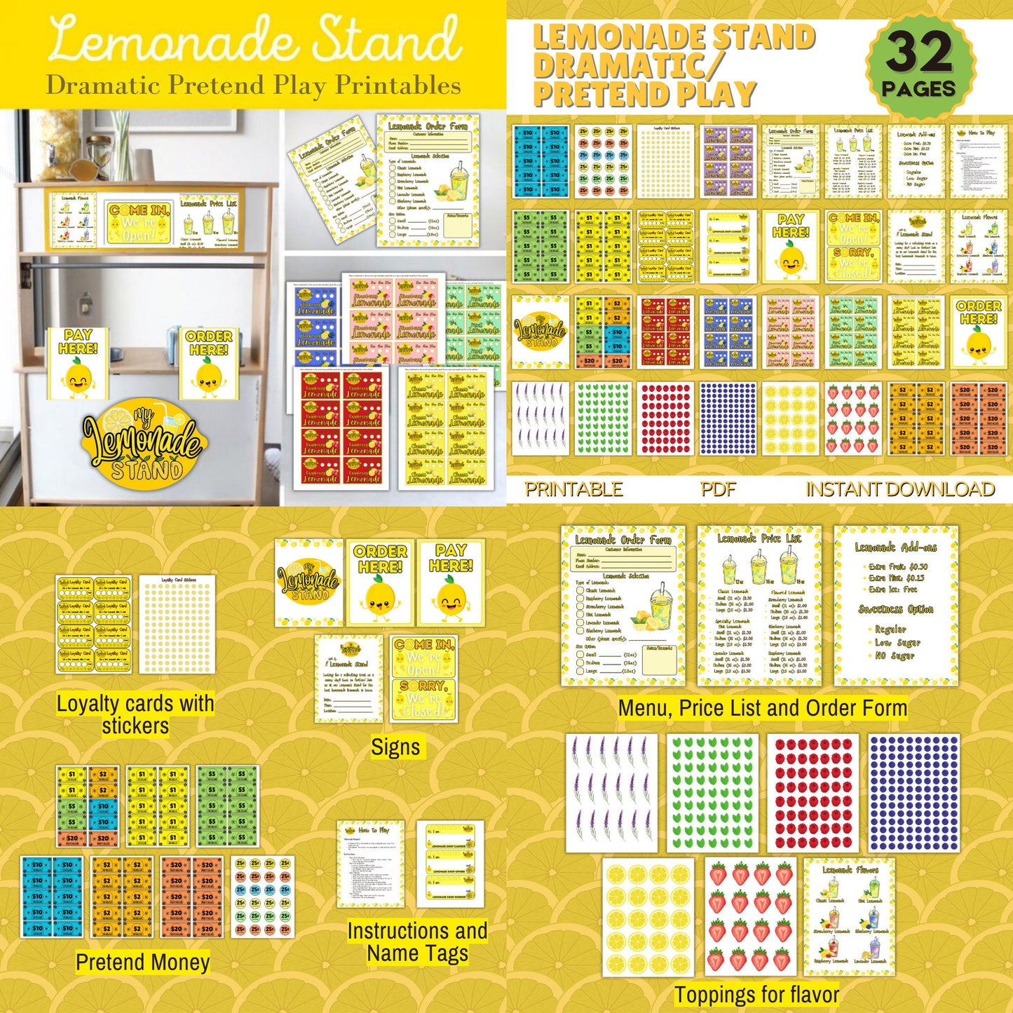 8 Pretend Play Printables Bundle | 8 Dramatic Play Printables | Educational Role-Play Digital Download | Preschool & Kindergarten Activities