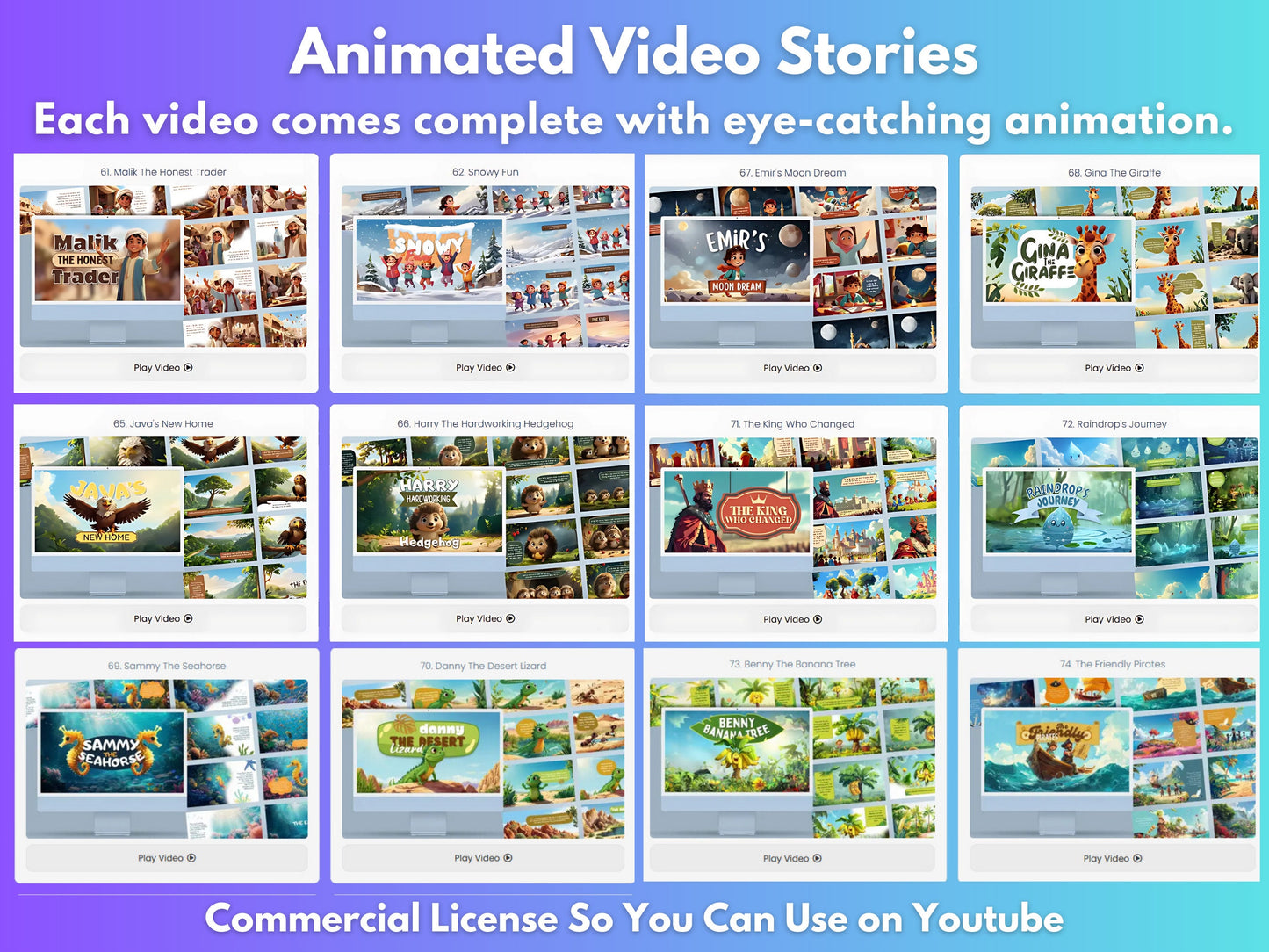 PLR 150 Kids Videos + 100 Children's Stories | PLR - MRR Bundle | Master Resell Rights, Editable Canva Templates Customizable Kids Content