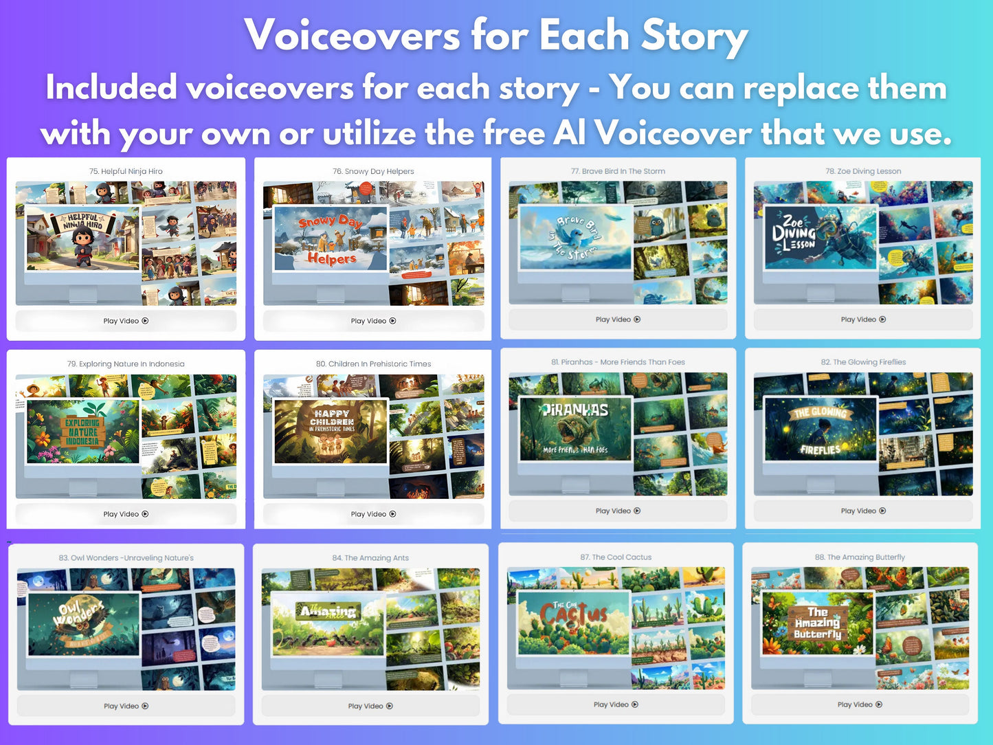 PLR 150 Kids Videos + 100 Children's Stories | PLR - MRR Bundle | Master Resell Rights, Editable Canva Templates Customizable Kids Content