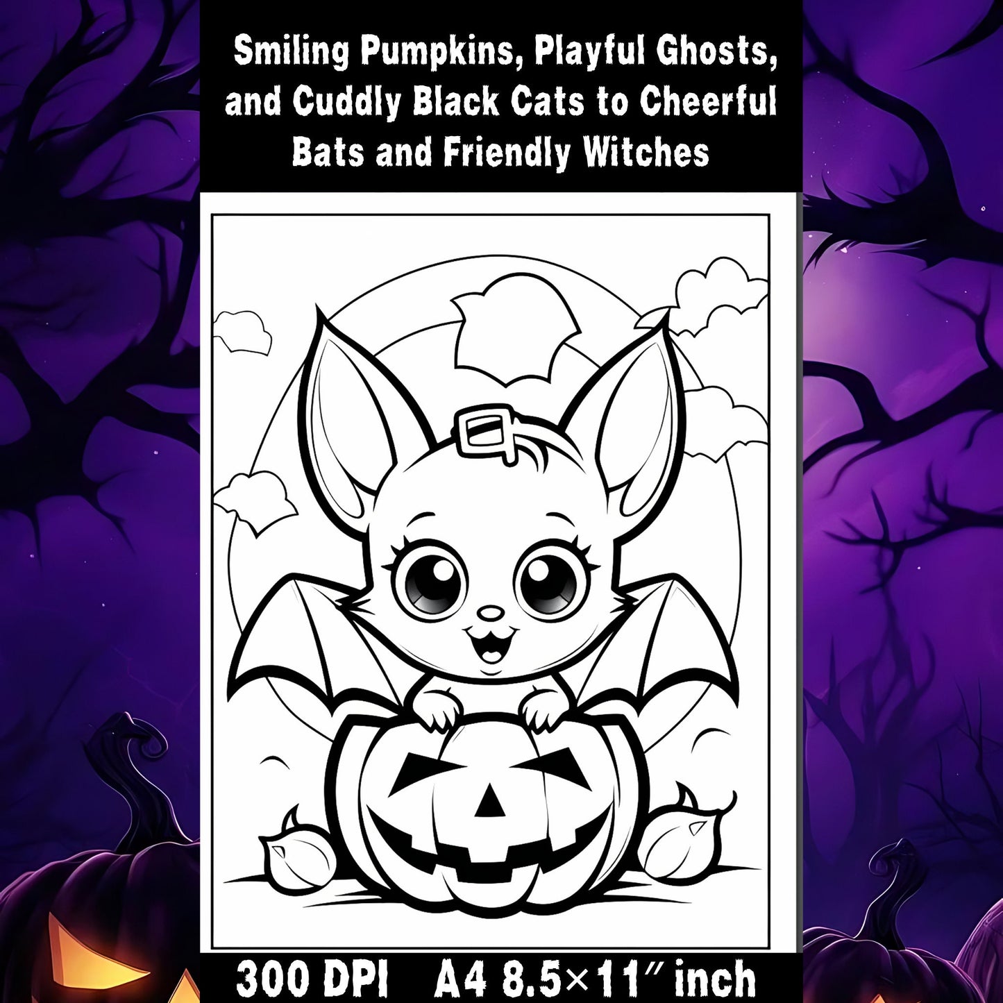1000+ Halloween Coloring Pages for Kids | Printable PDF | Ghosts, Pumpkins, Witches & More | Fun Halloween Activity for Parties - Classrooms