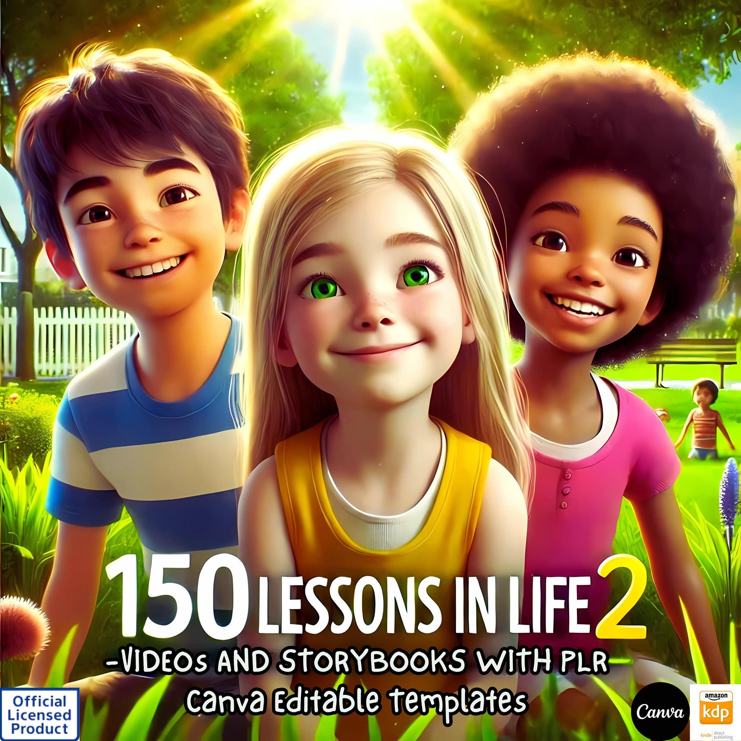 PLR 150 Kids Videos + 100 Children's Stories | PLR - MRR Bundle | Master Resell Rights, Editable Canva Templates Customizable Kids Content