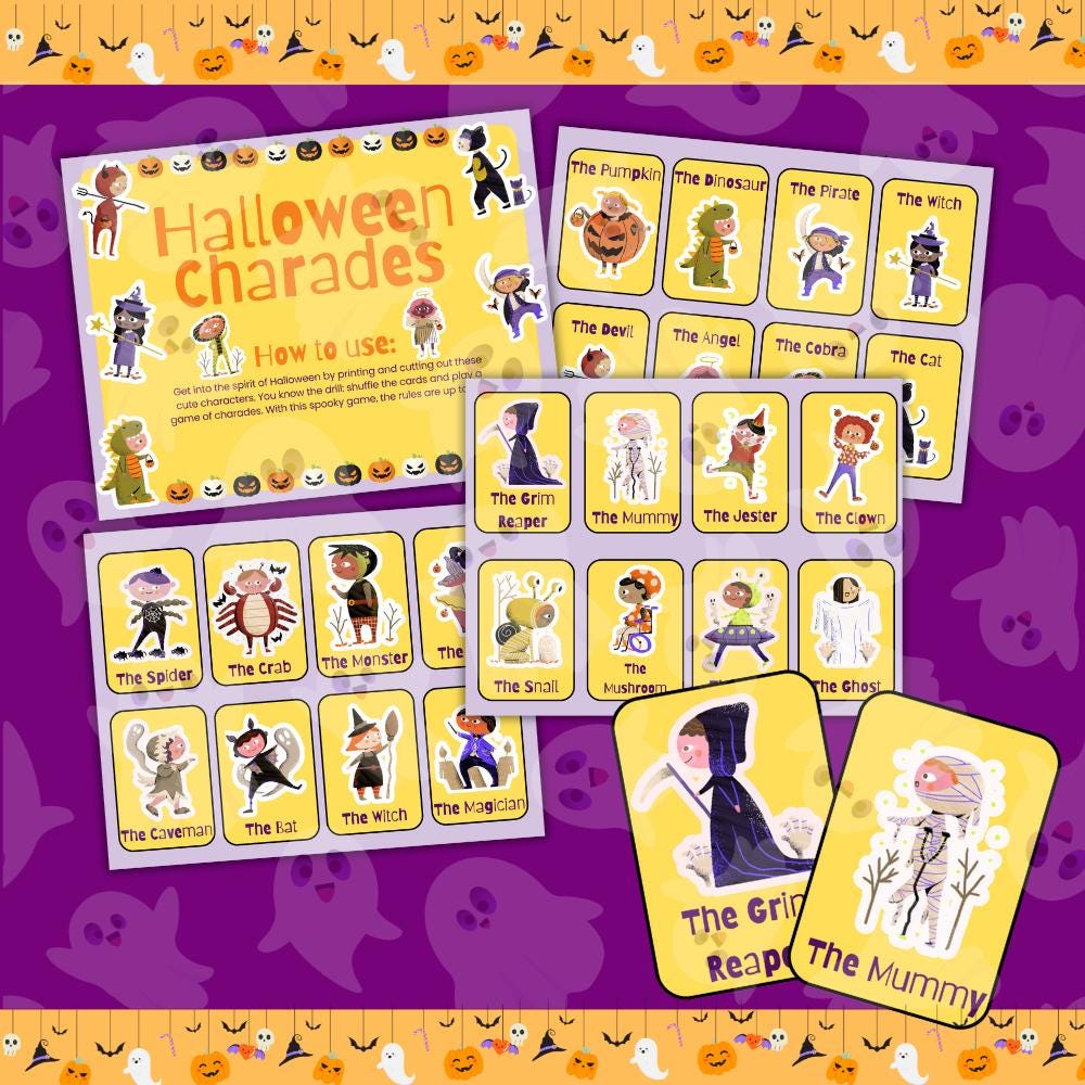 Kids Halloween Board Game Bundle | 3 Printable Halloween Games| Kids Party Games and Halloween Activities | Family Games | Classroom Games
