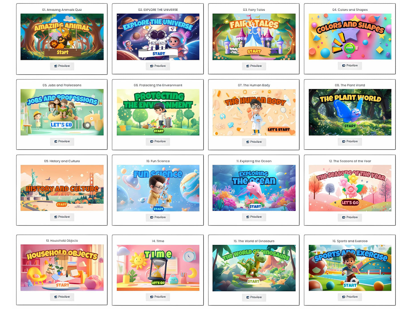 PLR 90 Kids Quiz Games w/ Voiceover & Animation, PLR mrr License, Canva EditableTemplates for Easy Customization | Master Resell Rights, MRR