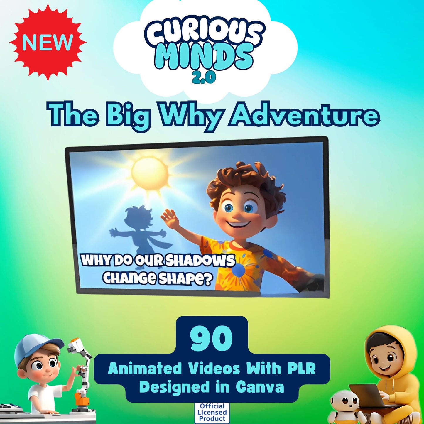 PLR Kids Video Bundle | 90 Editable Animated Children’s Learning Videos in Canva | Fun and Educational for Kids | Voiceover & Animation,