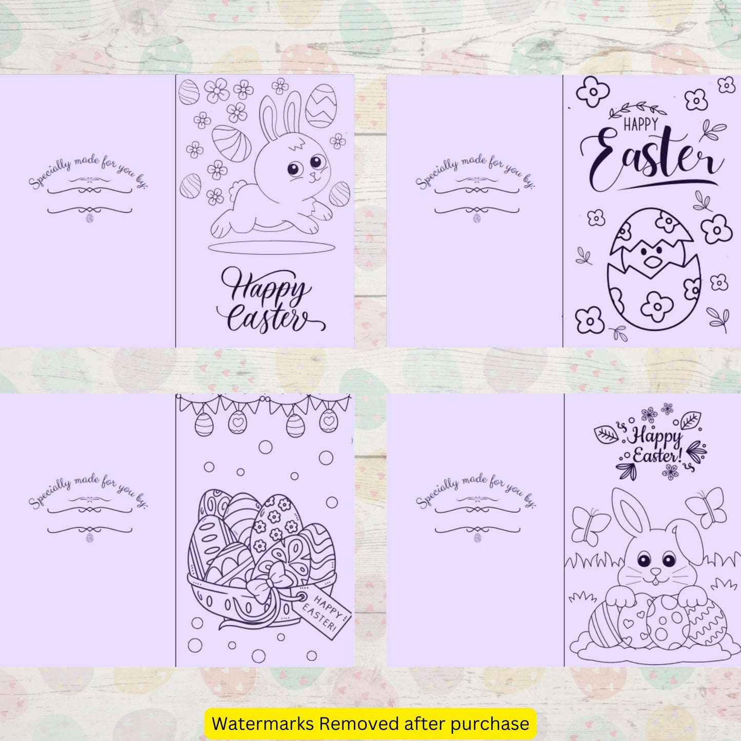 20 Easter Coloring Cards for Kids – Fun, Printable Easter-Themed Cards for Creative Coloring. Perfect for Toddlers, Preschool & Kindergarten