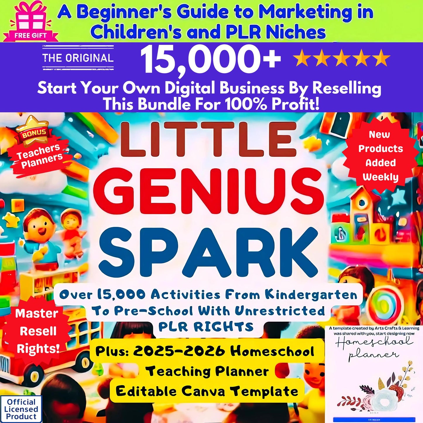 PLR 15000 Educational Kids Resources Bundle | Children's Learning Bundle | Educational Resources for Kids | Printable Activity Worksheets