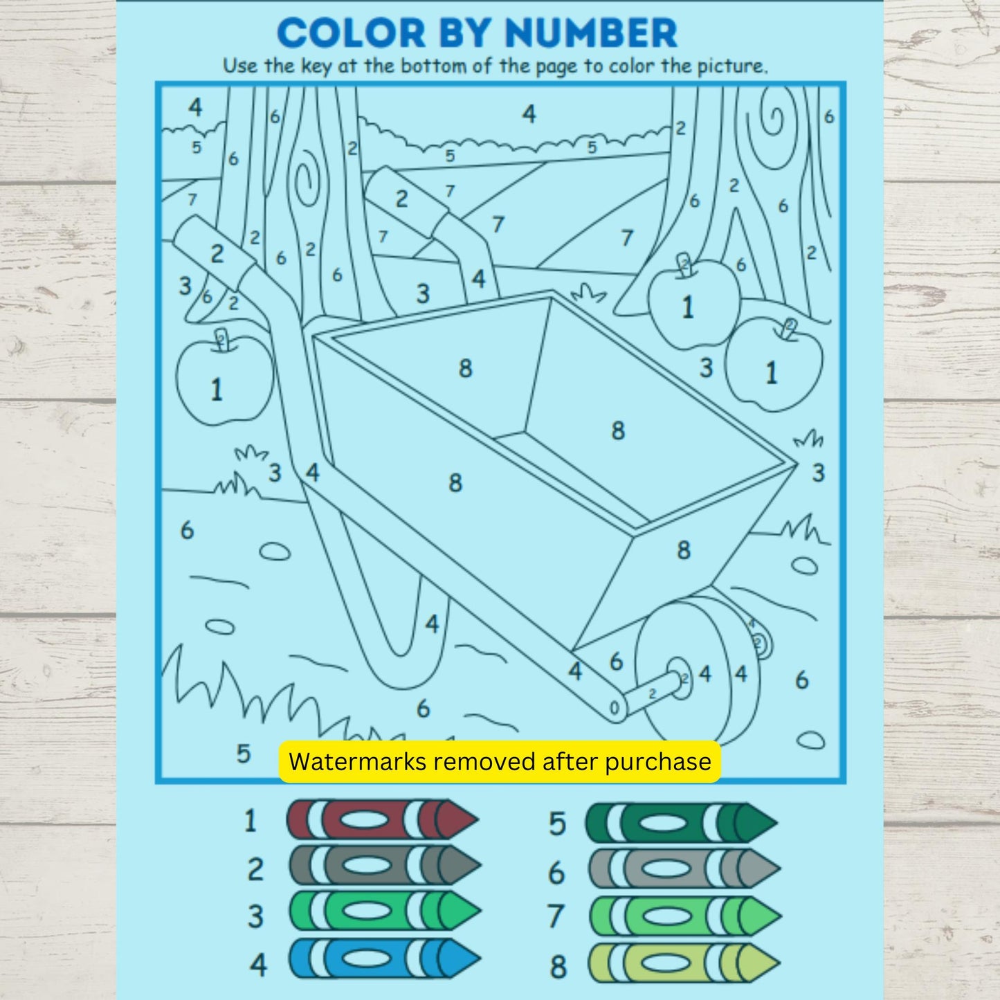 Color by Numbers Activity Pack for Kids | 10 Fun Printable Worksheets for Early Learning | Instant Digital Download | Homeschool Activities