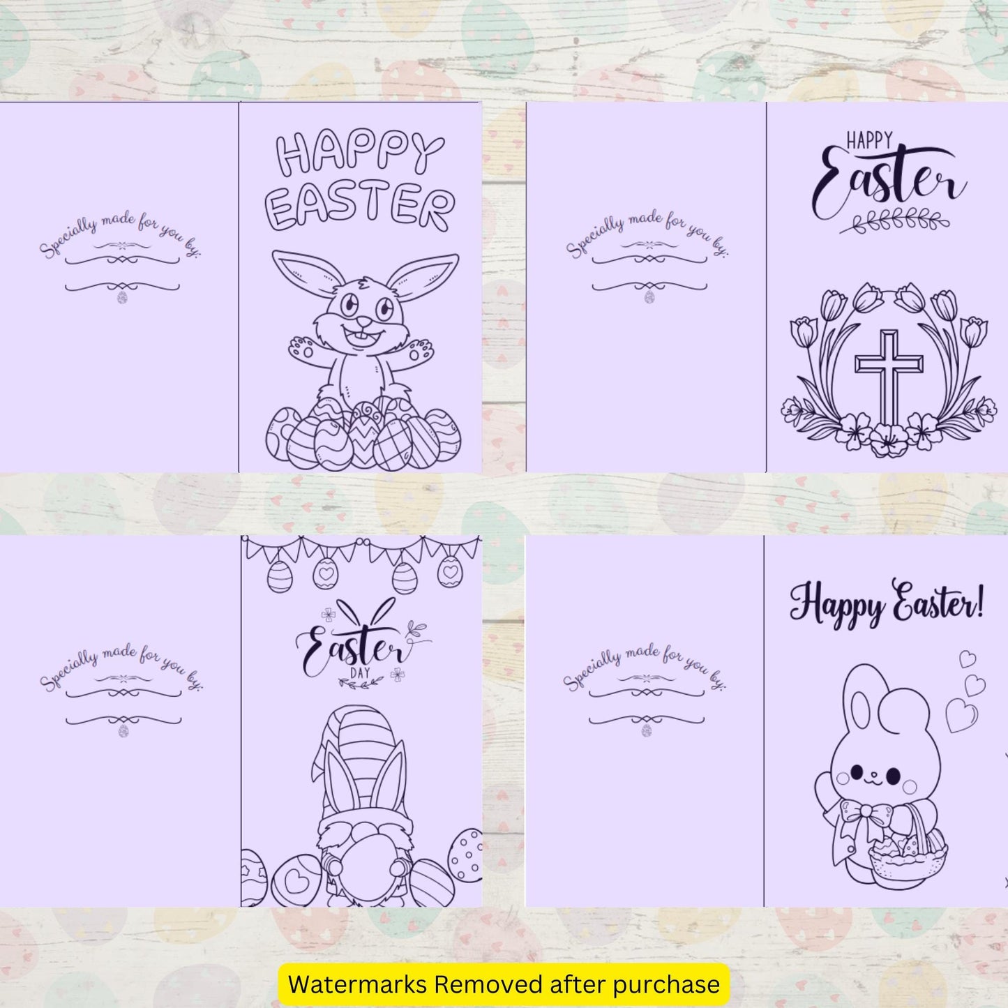 20 Easter Coloring Cards for Kids – Fun, Printable Easter-Themed Cards for Creative Coloring. Perfect for Toddlers, Preschool & Kindergarten