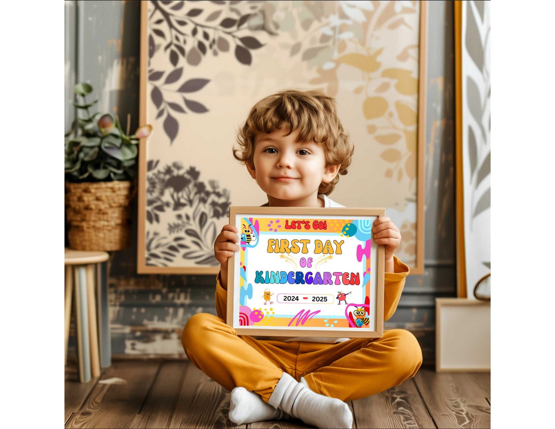 PLR First & Last Day of School Editable Signs Bundle: Canva Templates for Kindergarten - 12th Grade | Customizable Back to School Printables