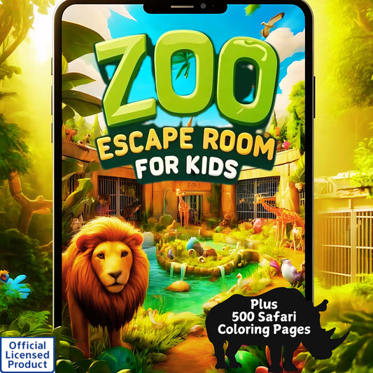 Zoo Escape Room Adventure for Kids | Fun Educational Printable Activity | Animal Themed Puzzle Game for Children's Parties & Playdates