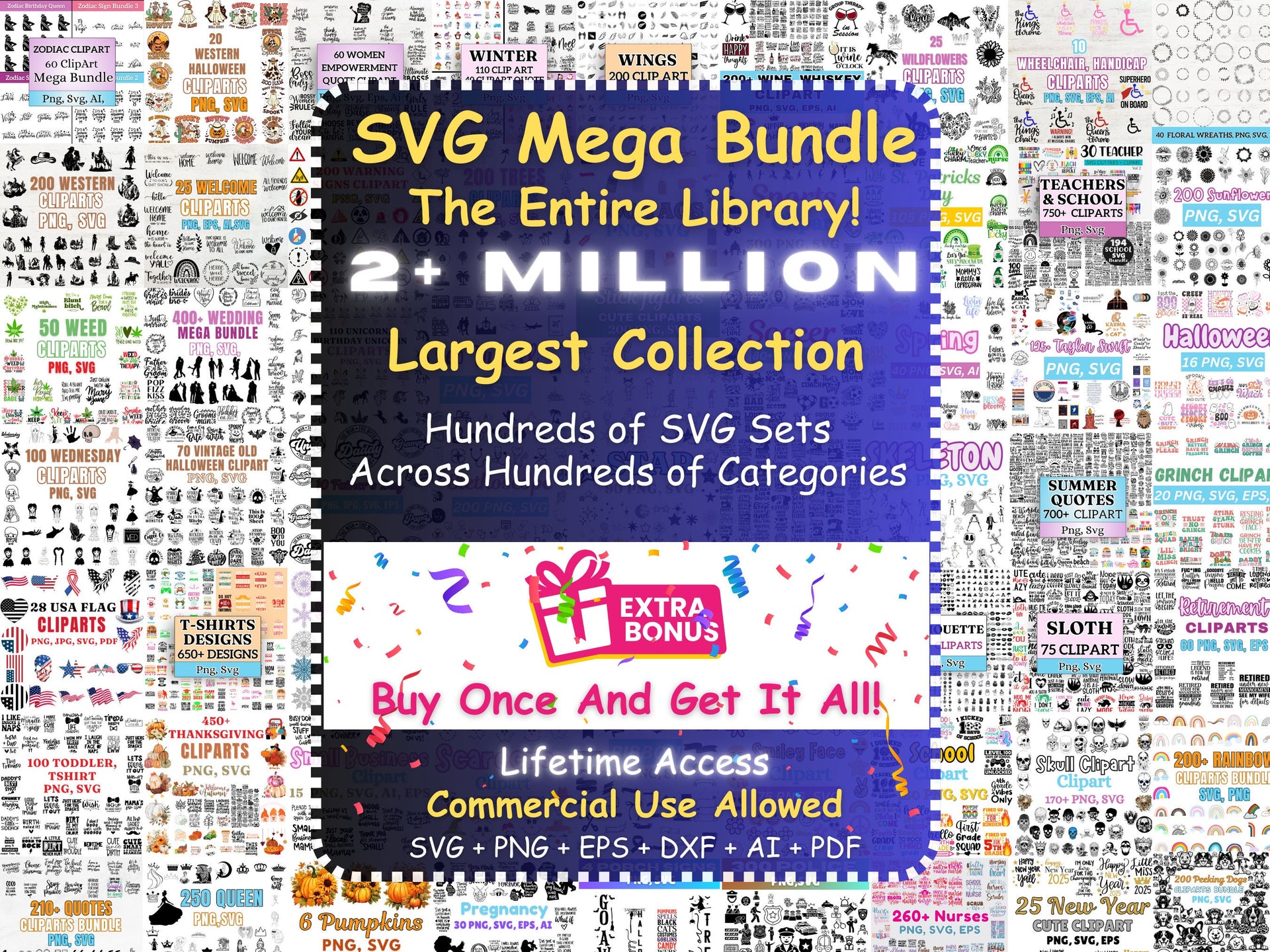 2MillionSVGMegaBundle,SVGFilesforCricut,SilhouetteCutFiles,FontBundle,Clipart,SVGforShirts,TShirtDesigns,CommercialUse