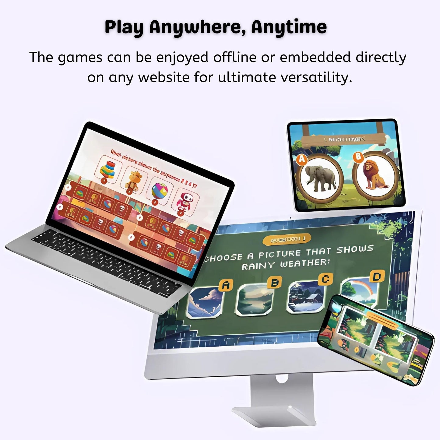 Kids Game Builder Bundle – 14 Editable Quizzes w/ Voiceovers - 55 Science Storybooks | Rebrand & Sell for 100% Profit | Commercial License
