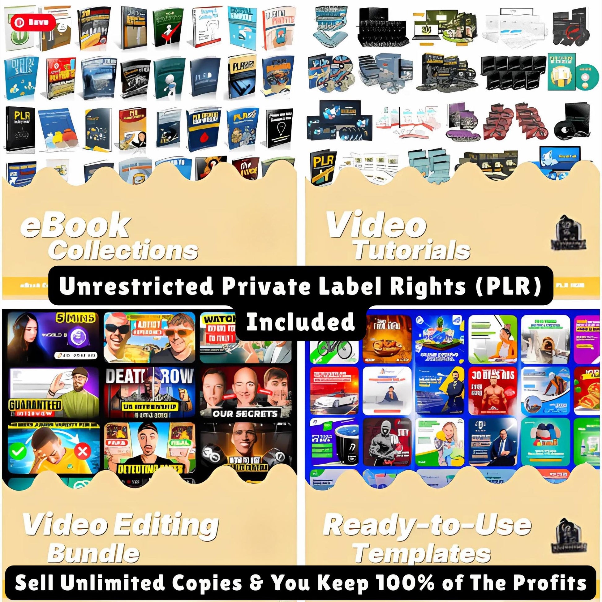Ultimate MRR PLR Mega Bundle – 250,000+ Done For You Digital Products w/ Full Unrestricted Resell Rights – Best Selling Resale Products