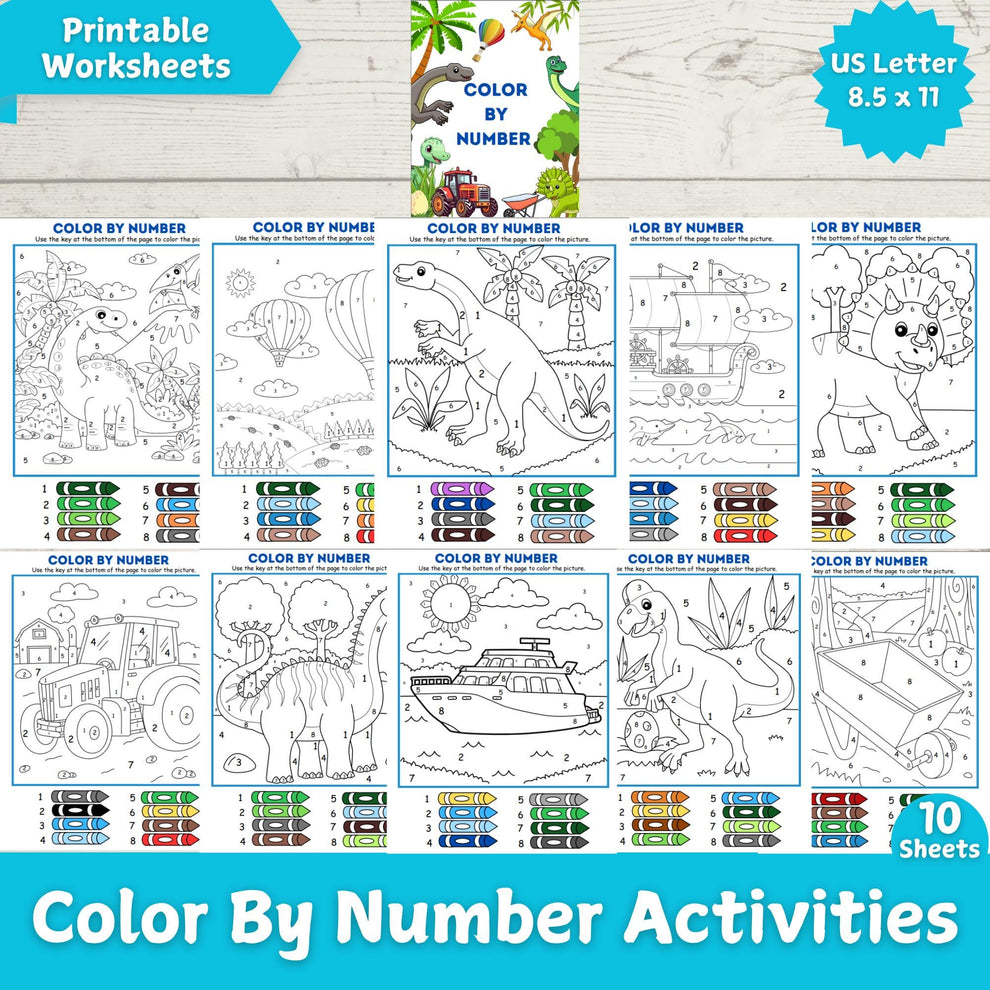Color by Numbers for Kids | 10 Fun Printable Worksheets & Activities ...