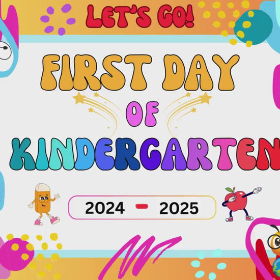 PLR First & Last Day of School Editable Signs Bundle: Canva Templates for Kindergarten - 12th Grade | Customizable Back to School Printables